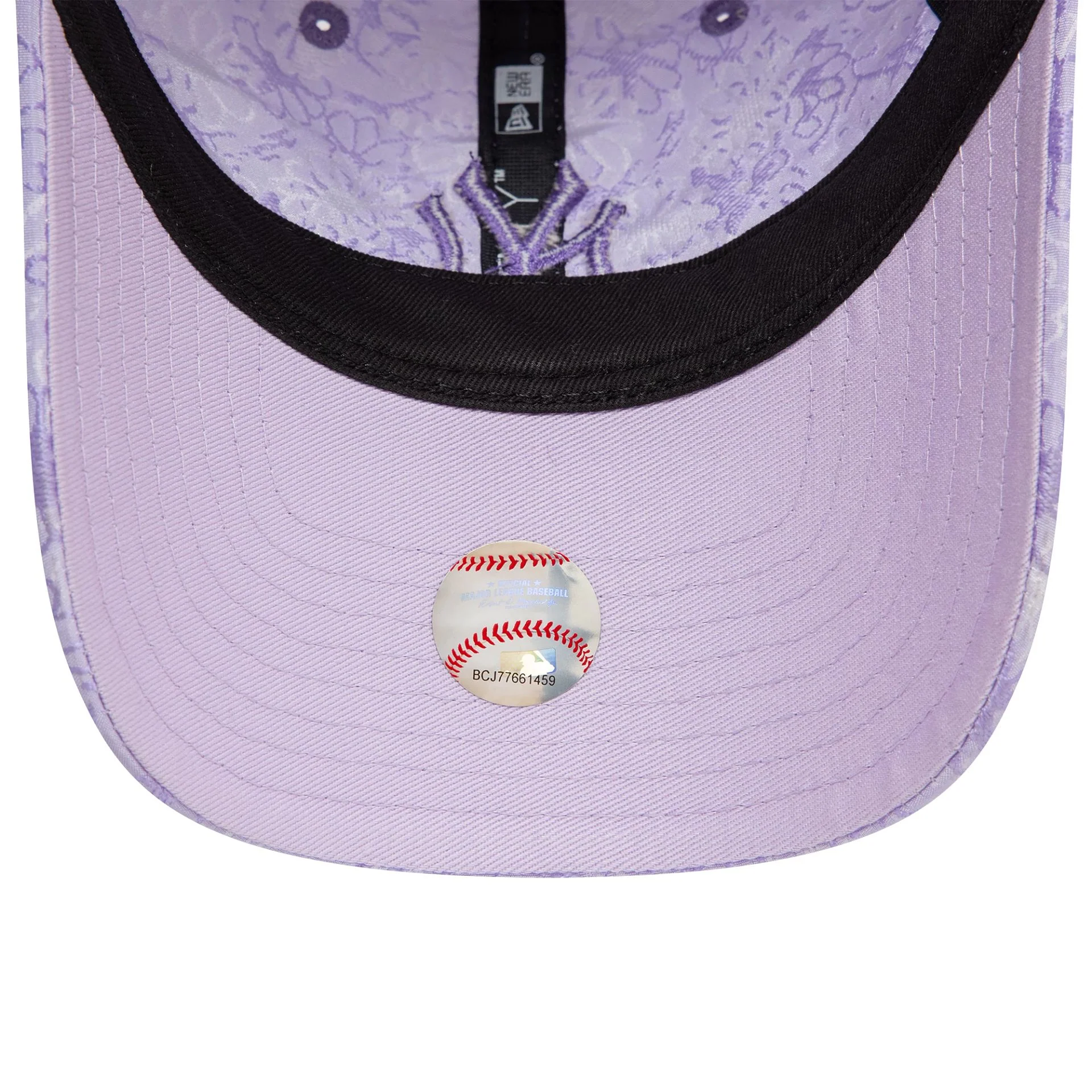 New York Yankees Womens Floral Light Purple 9TWENTY Adjustable Cap - Image 5