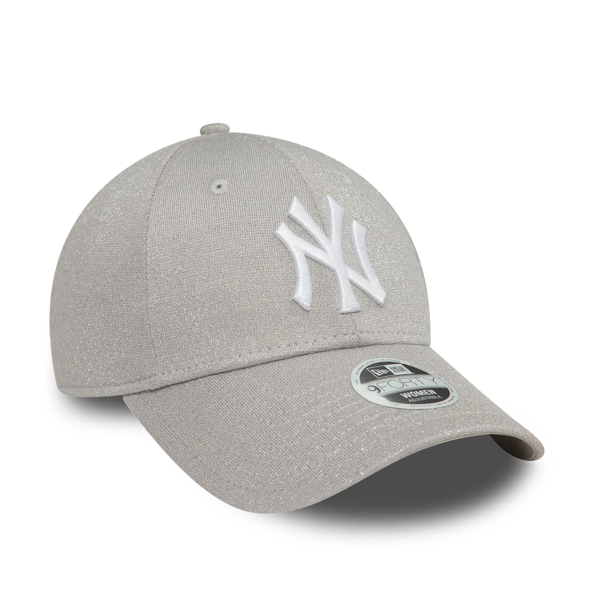 New York Yankees Womens Glitter Silver 9FORTY Adjustable Cap - Image 3