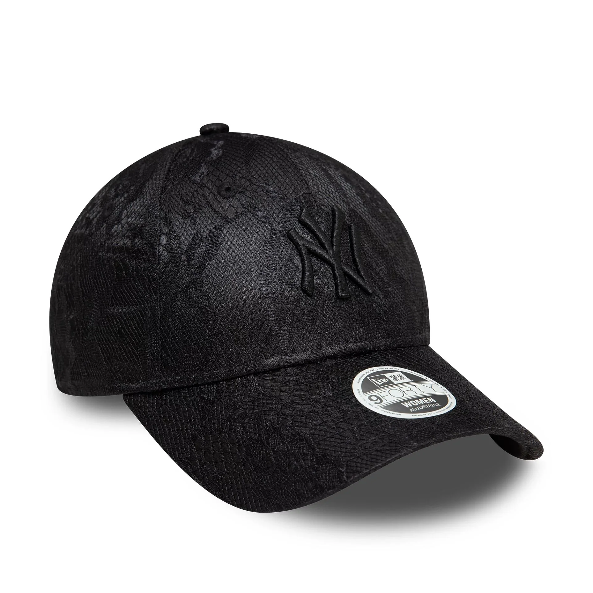 New York Yankees Womens Lace Black 9FORTY Adjustable Cap - Image 3