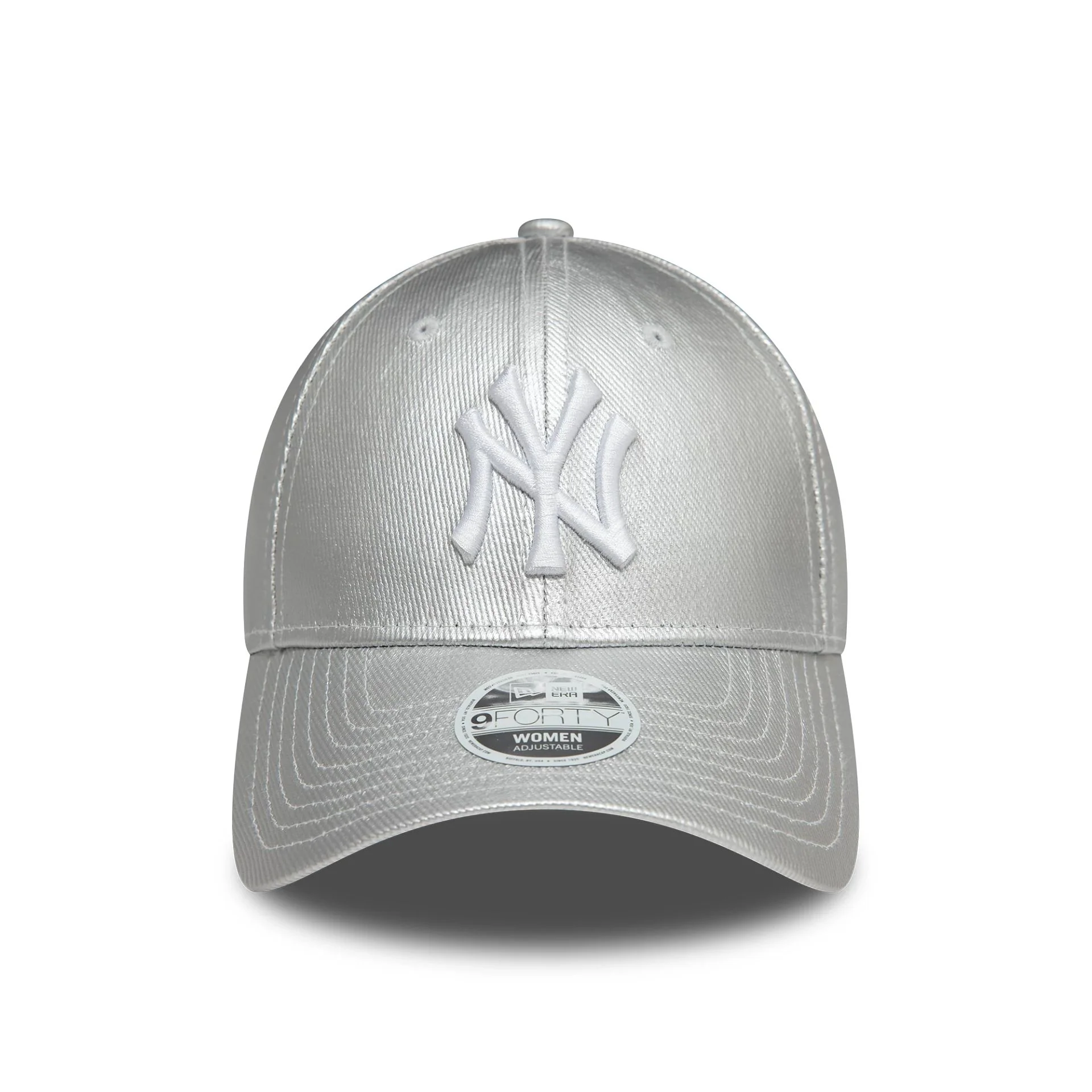 New York Yankees Womens Met Denim Silver 9FORTY Adjustable Cap - Image 2