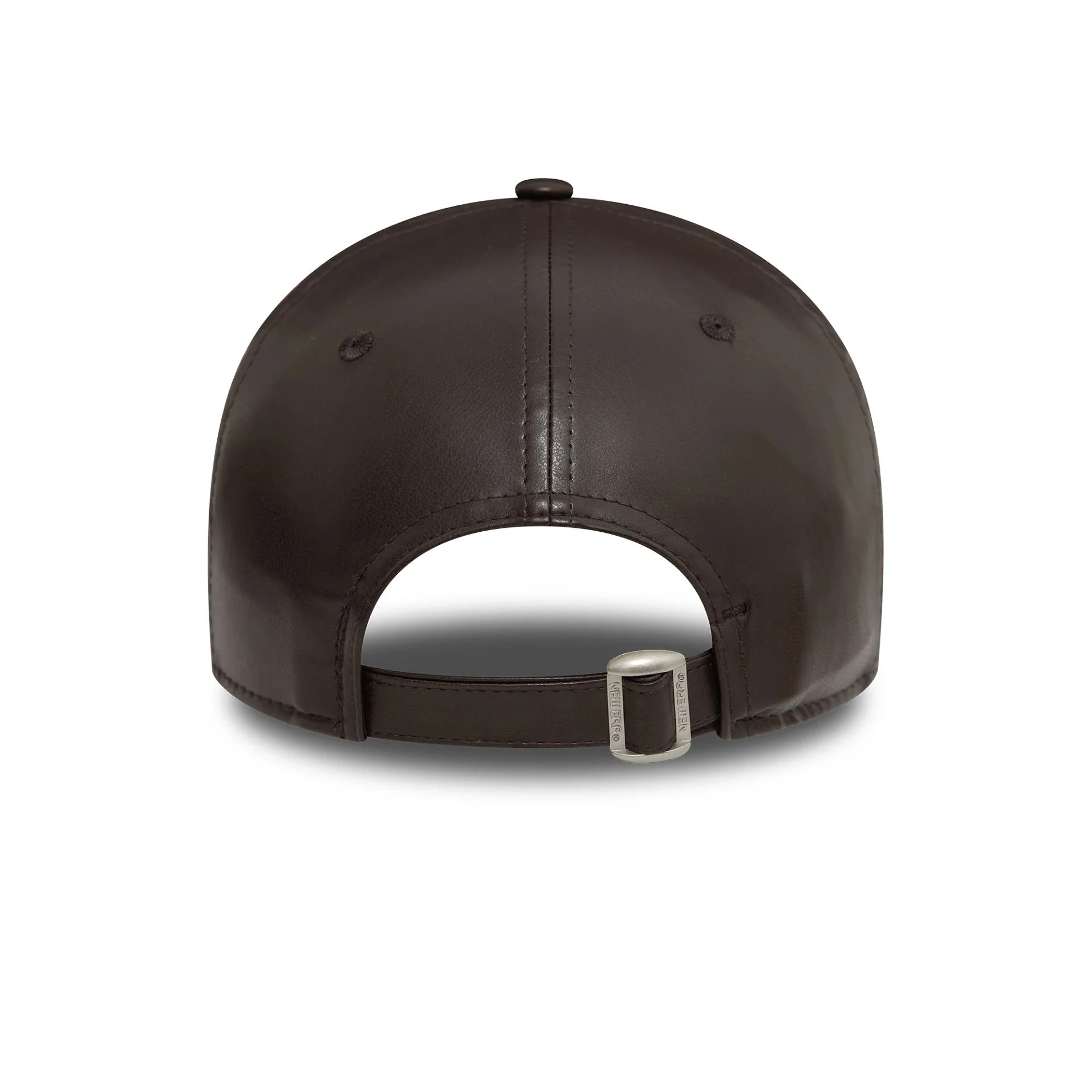New York Yankees Womens Midi PU Dark Brown 9FORTY Adjustable Cap - Image 4