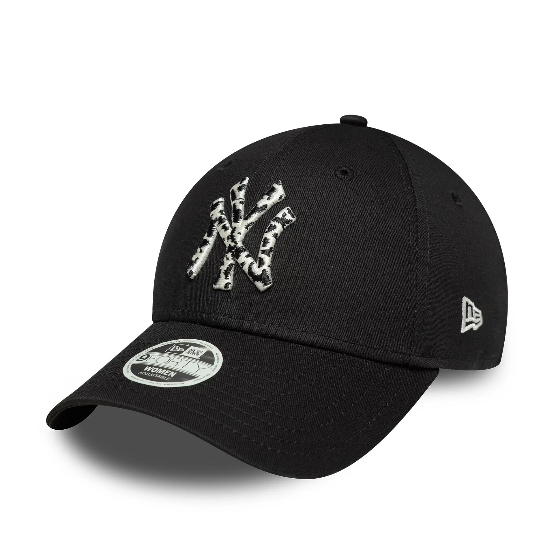 New York Yankees Womens MLB Animal Infill Black 9FORTY Cap - Image 5