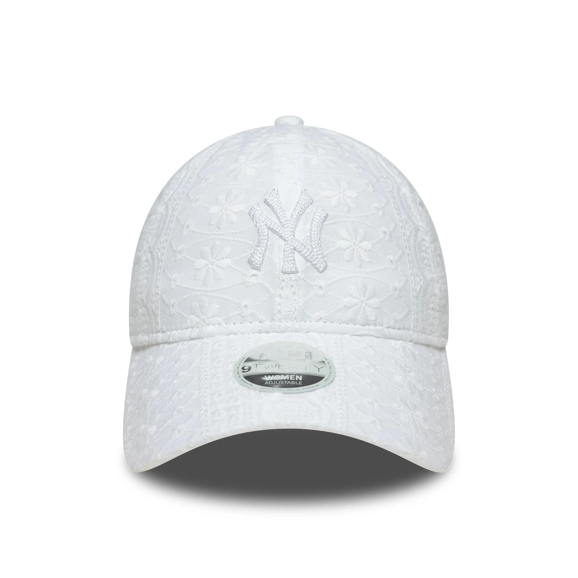 New York Yankees Womens MLB Broderie White 9TWENTY Adjustable Cap - Image 2