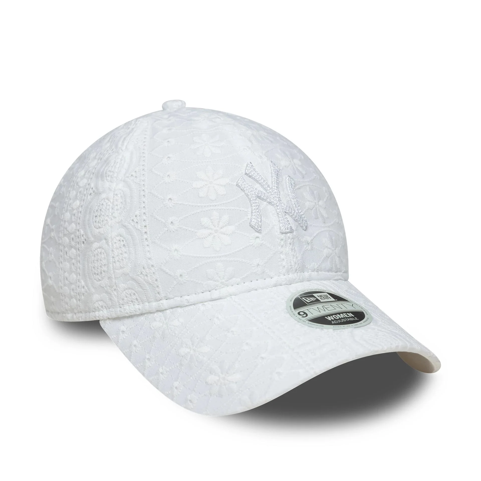New York Yankees Womens MLB Broderie White 9TWENTY Adjustable Cap - Image 3