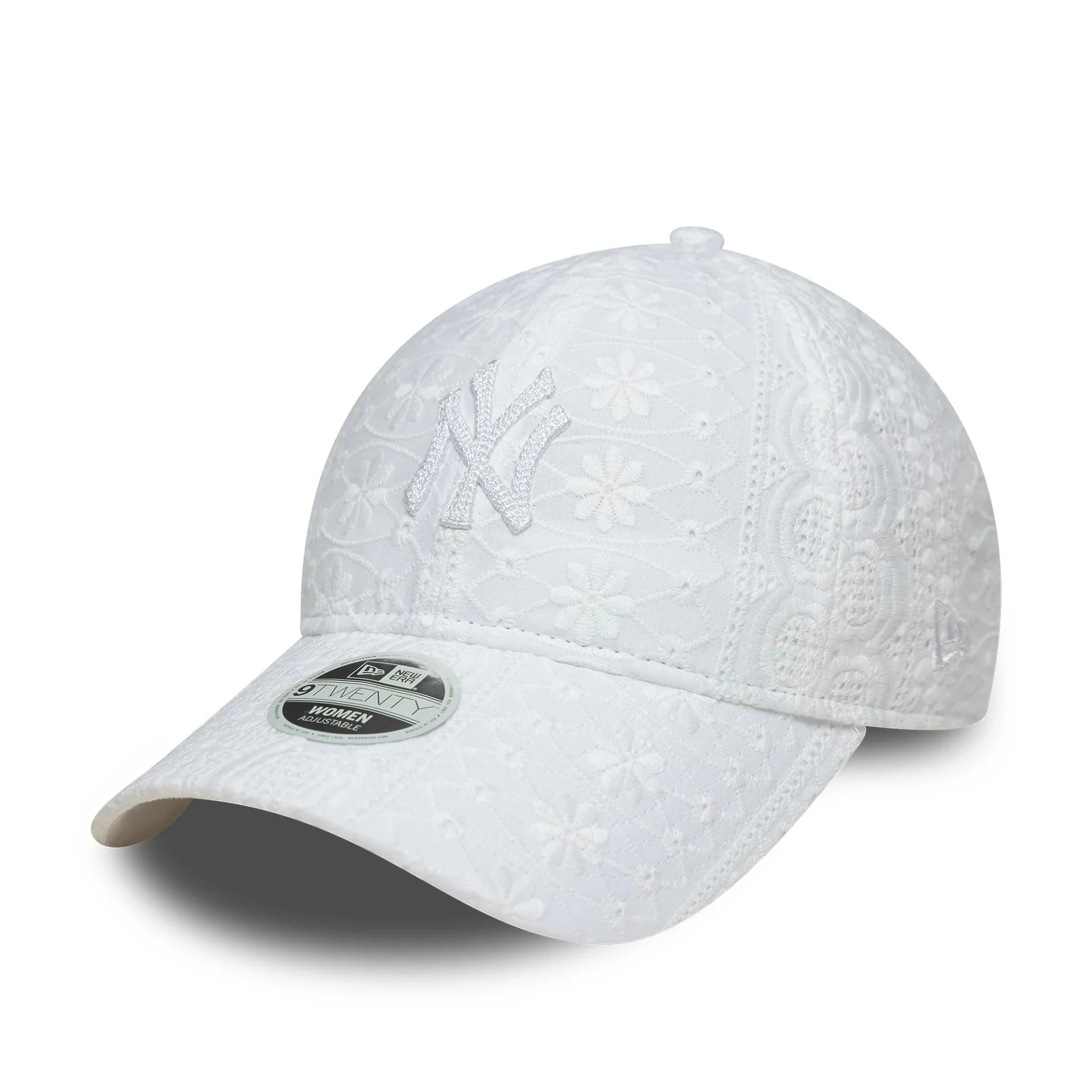 New York Yankees Womens MLB Broderie White 9TWENTY Adjustable Cap - Image 4