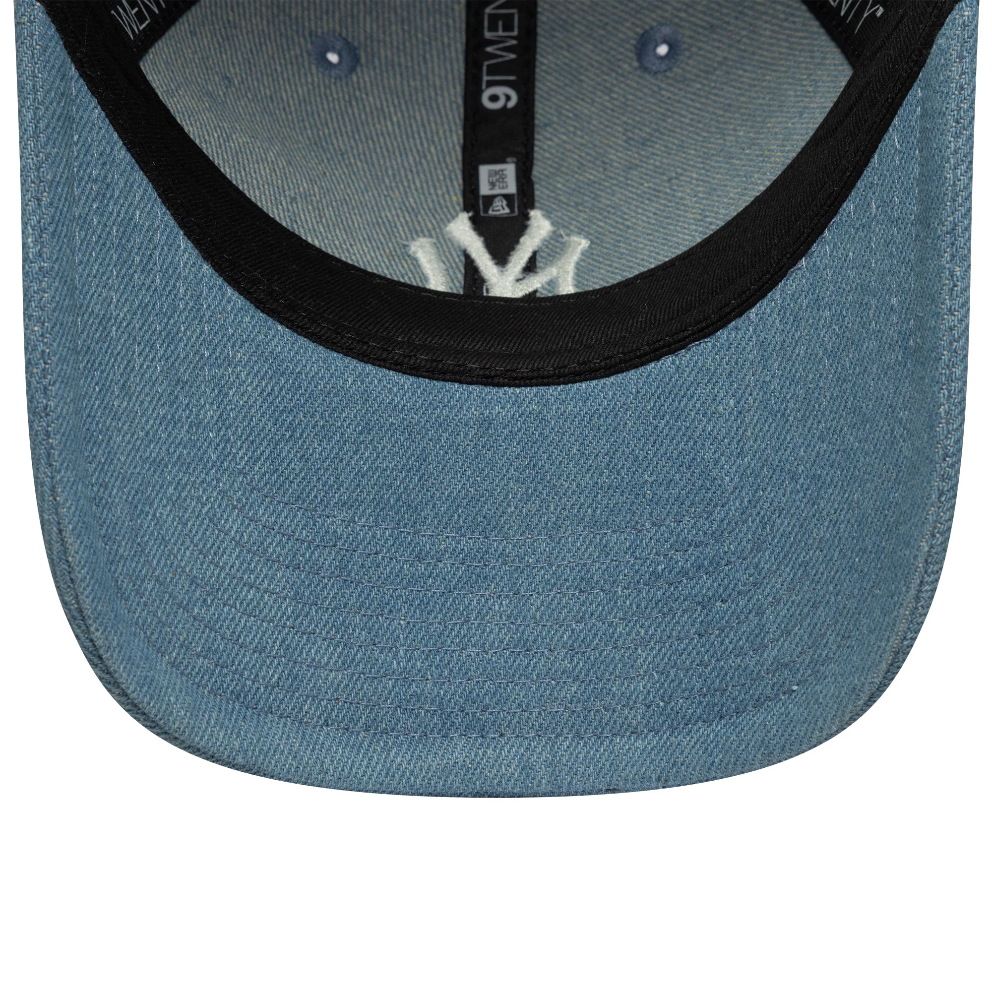 New York Yankees Womens MLB Denim Stitch Pastel Blue 9TWENTY Cap - Image 4