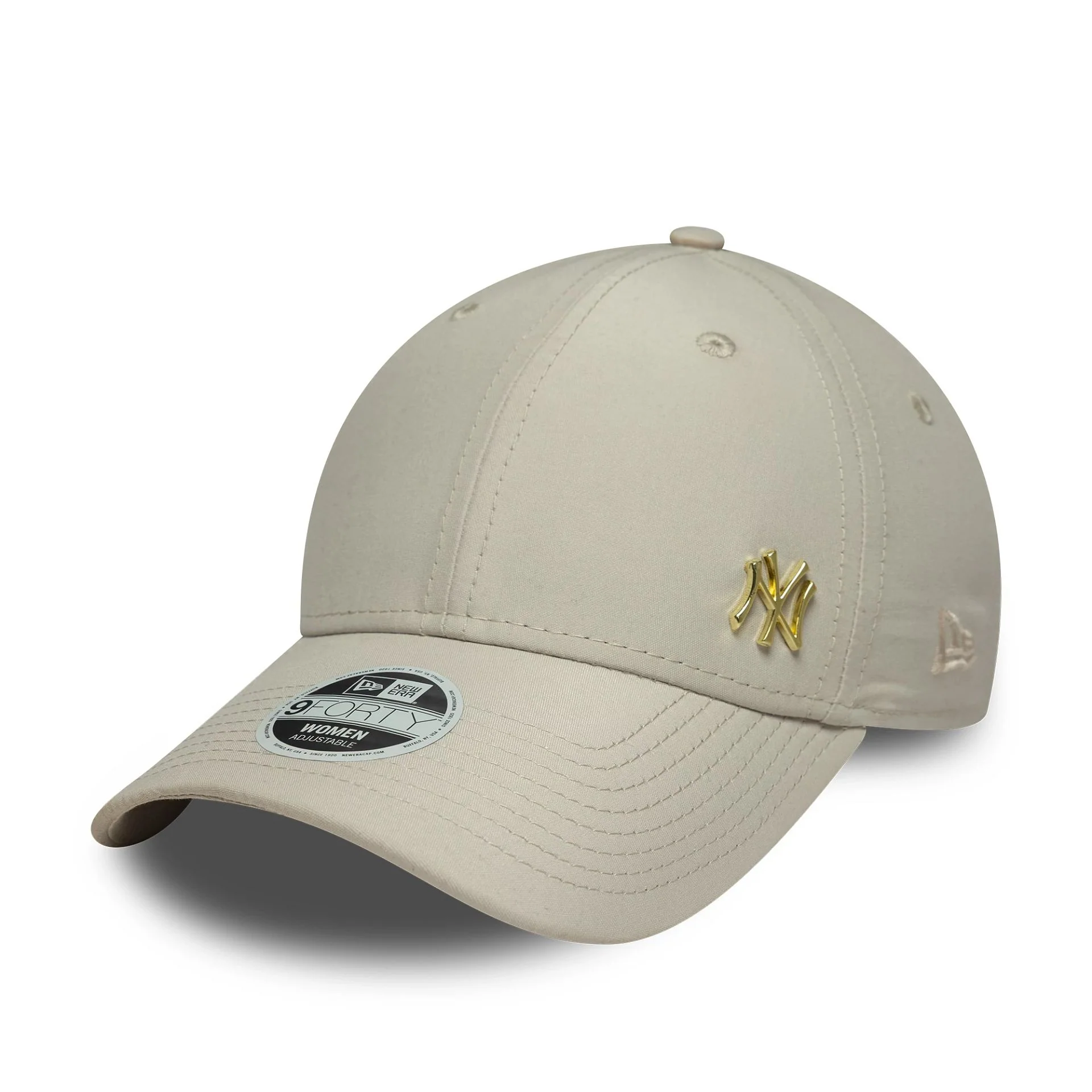 New York Yankees Womens MLB Flawless Light Beige 9FORTY Cap - Image 5