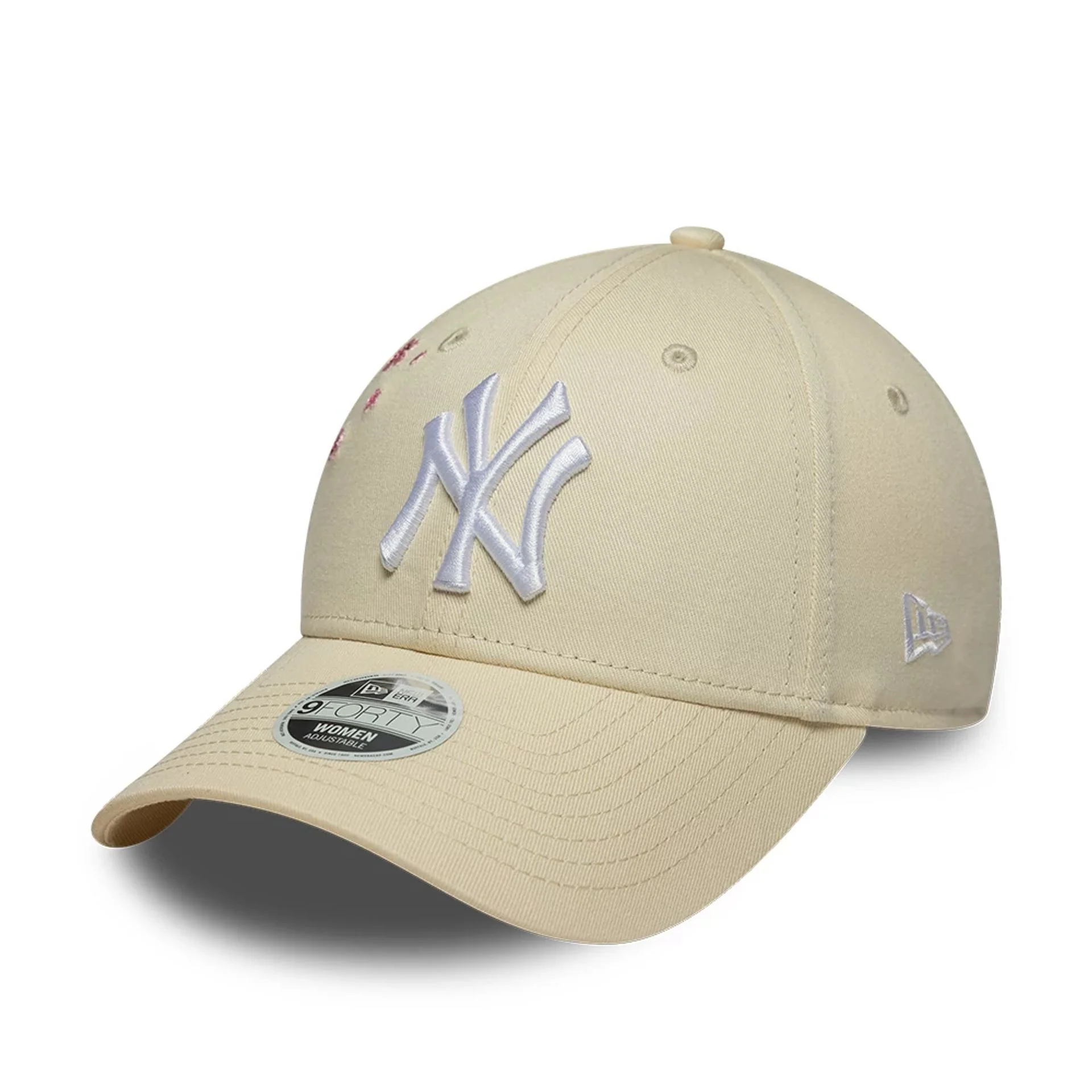 New York Yankees Womens MLB Floral Icon Cream 9FORTY Adjustable Cap - Image 4