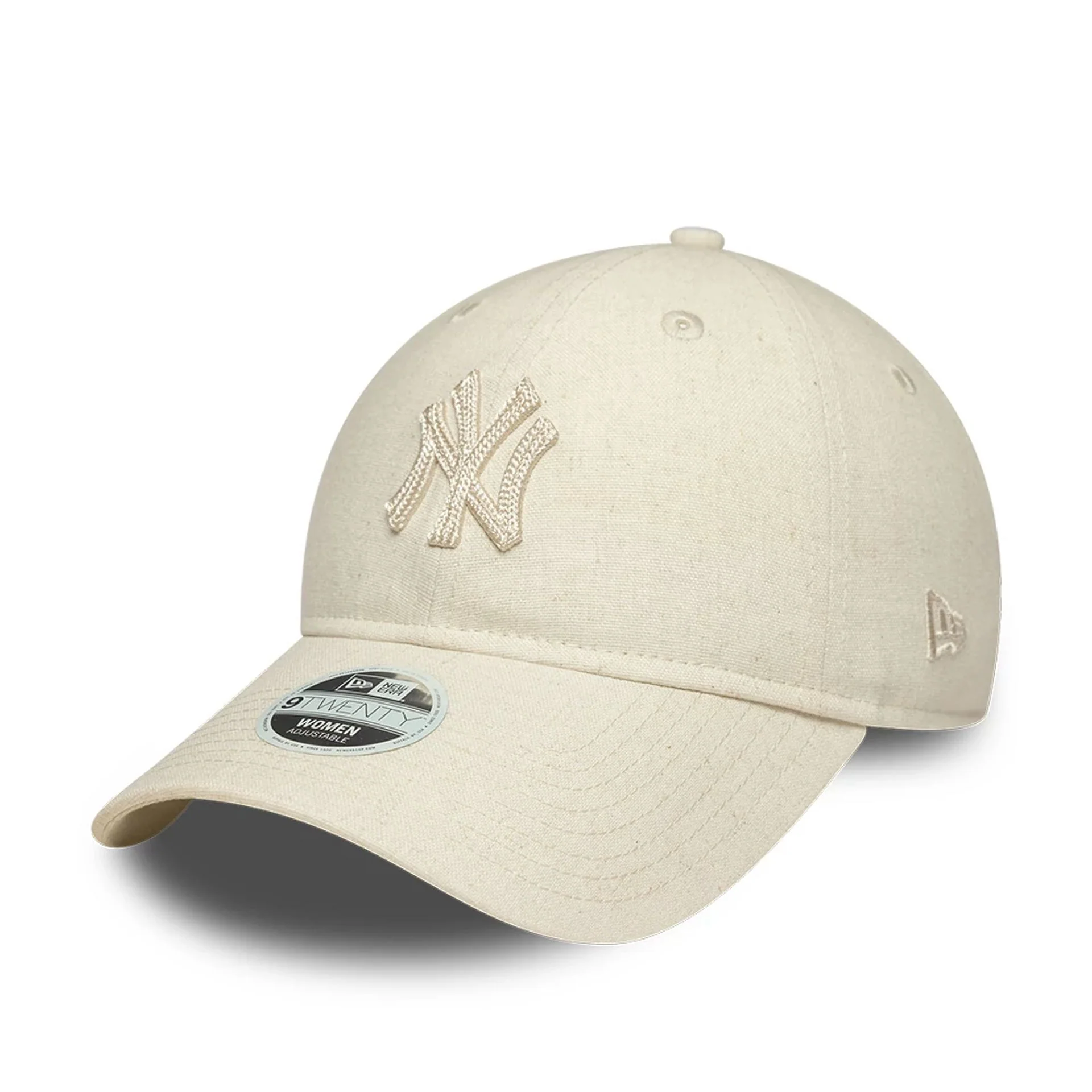 New York Yankees Womens MLB Linen Light Beige 9TWENTY Adjustable Cap - Image 4