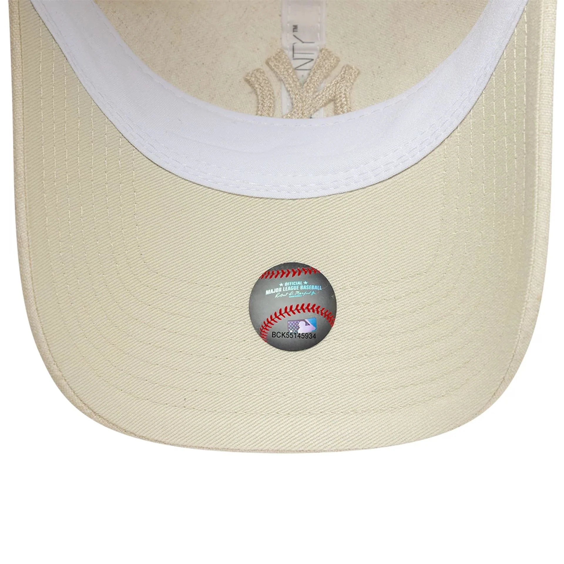 New York Yankees Womens MLB Linen Light Beige 9TWENTY Adjustable Cap - Image 5