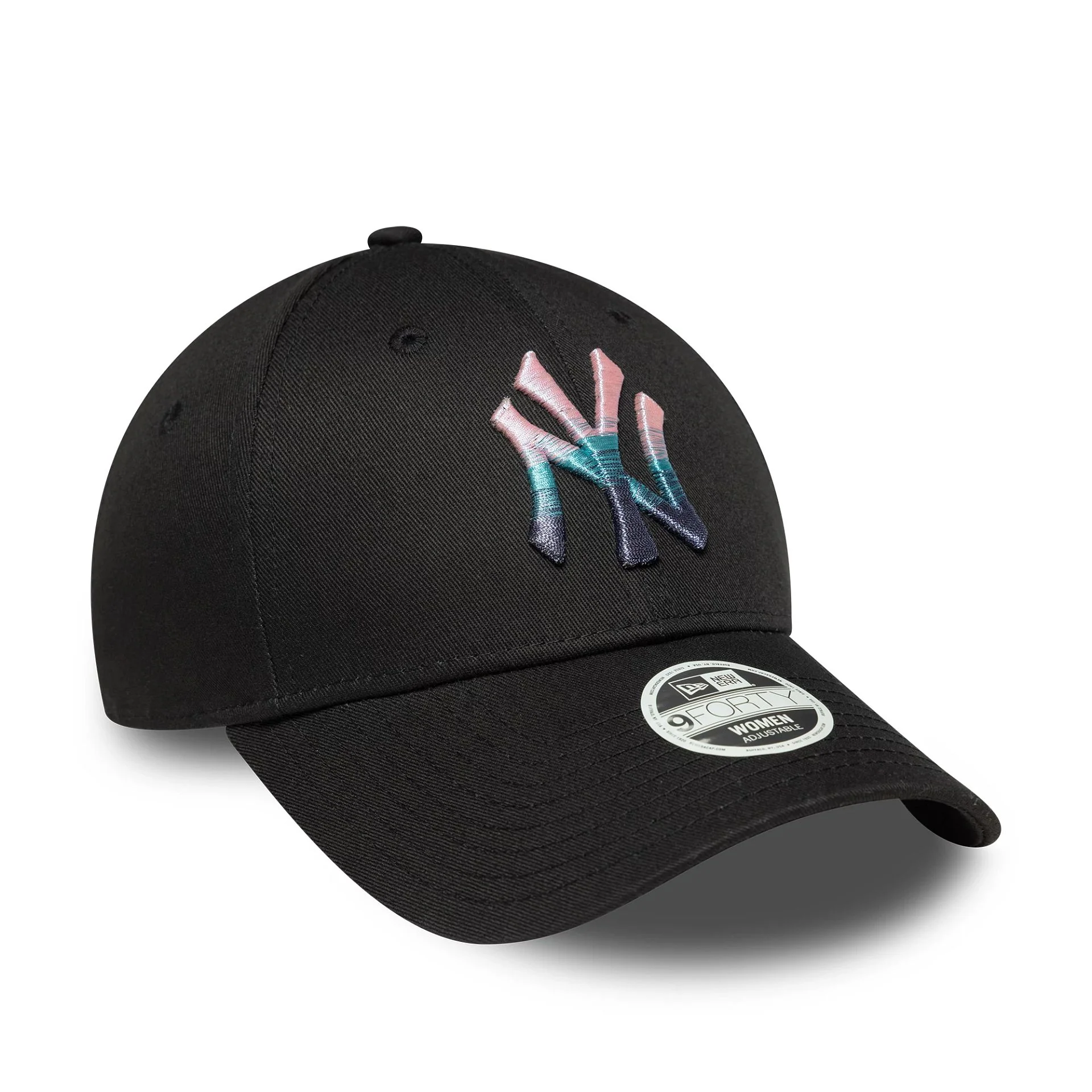 New York Yankees Womens MLB Metallic Logo Black 9FORTY Adjustable Cap (Copy) - Image 2