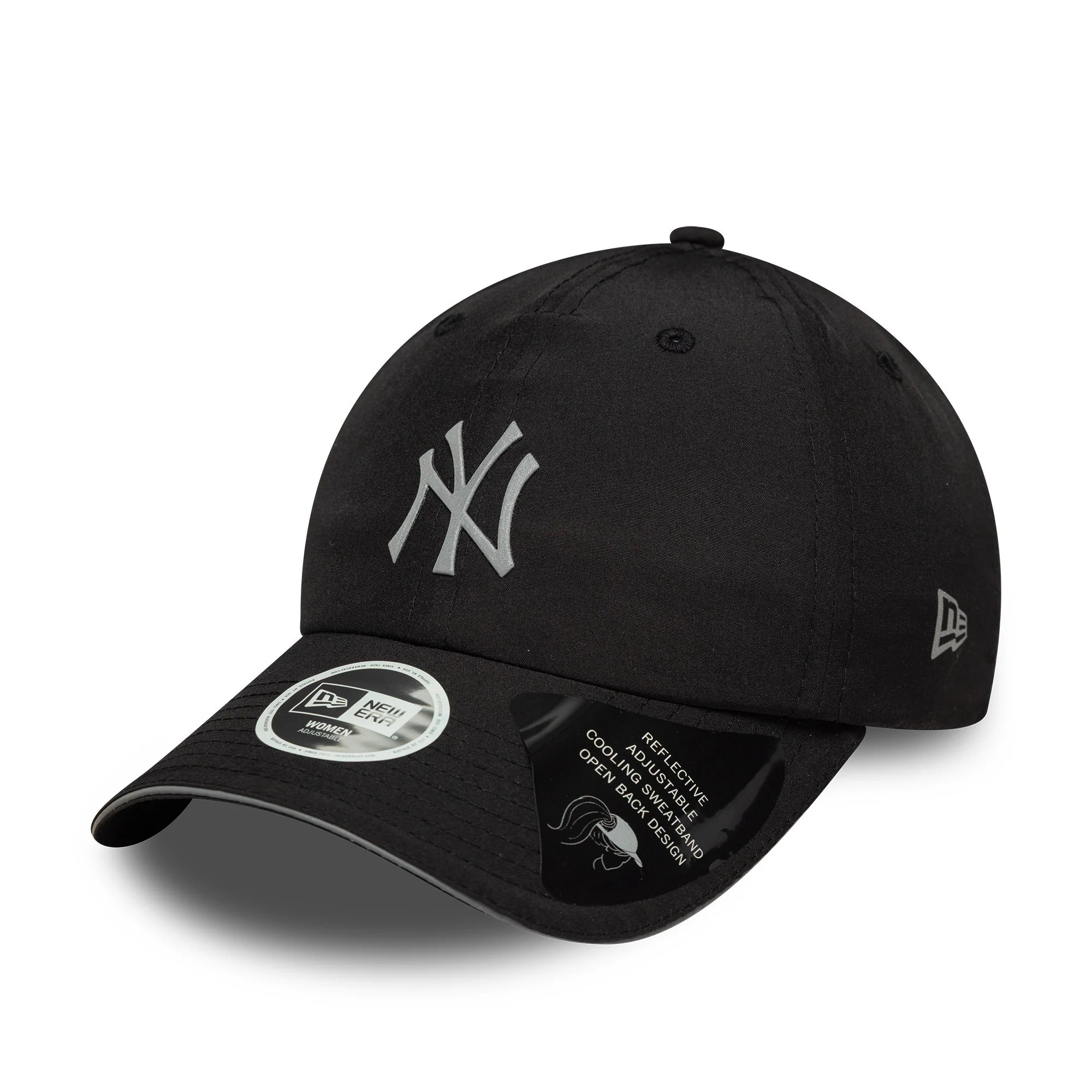 New York Yankees Womens MLB Pony Tail Black Open Back Cap - Image 5