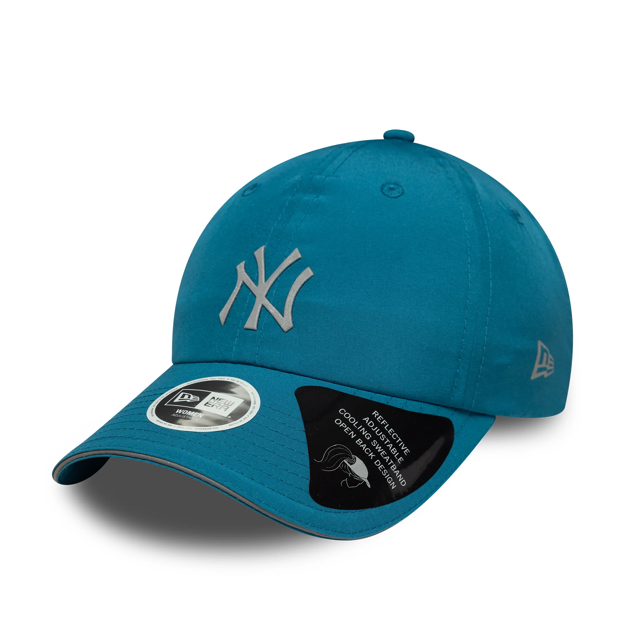 New York Yankees Womens MLB Pony Tail Blue Open Back Cap - Image 5