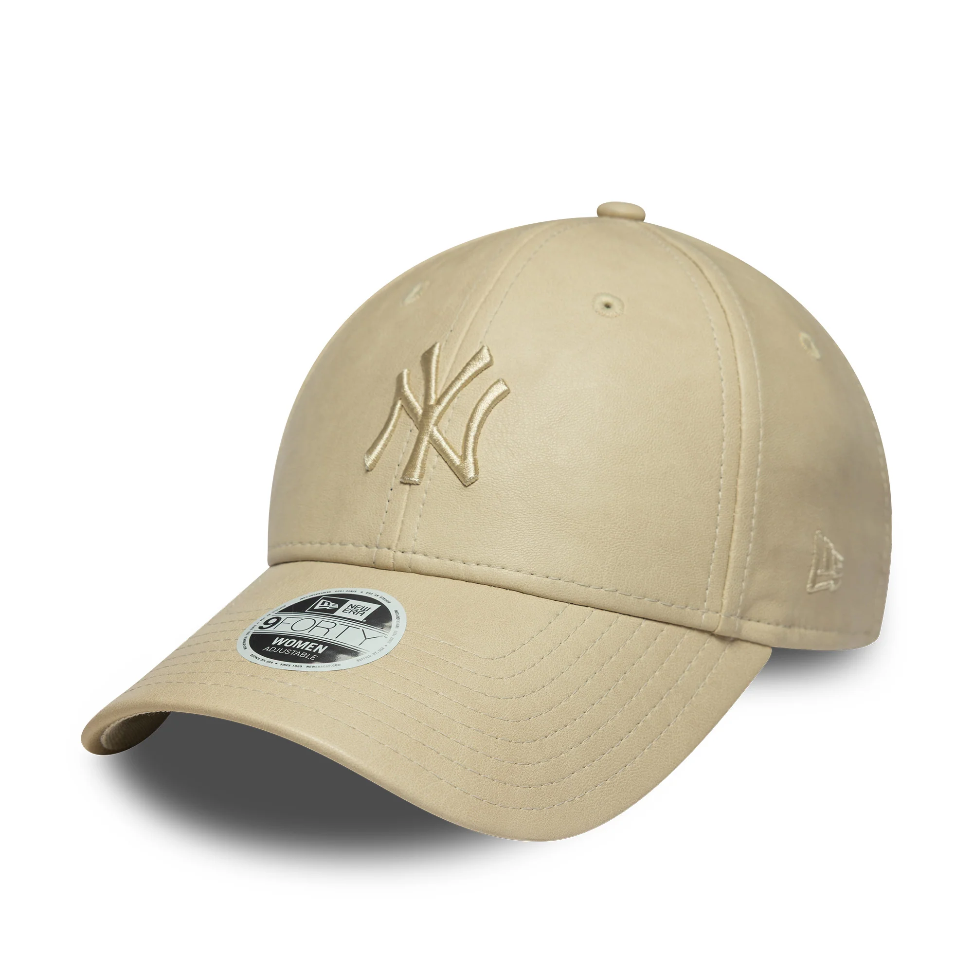 New York Yankees Womens MLB PU Light Beige 9FORTY Cap - Image 5