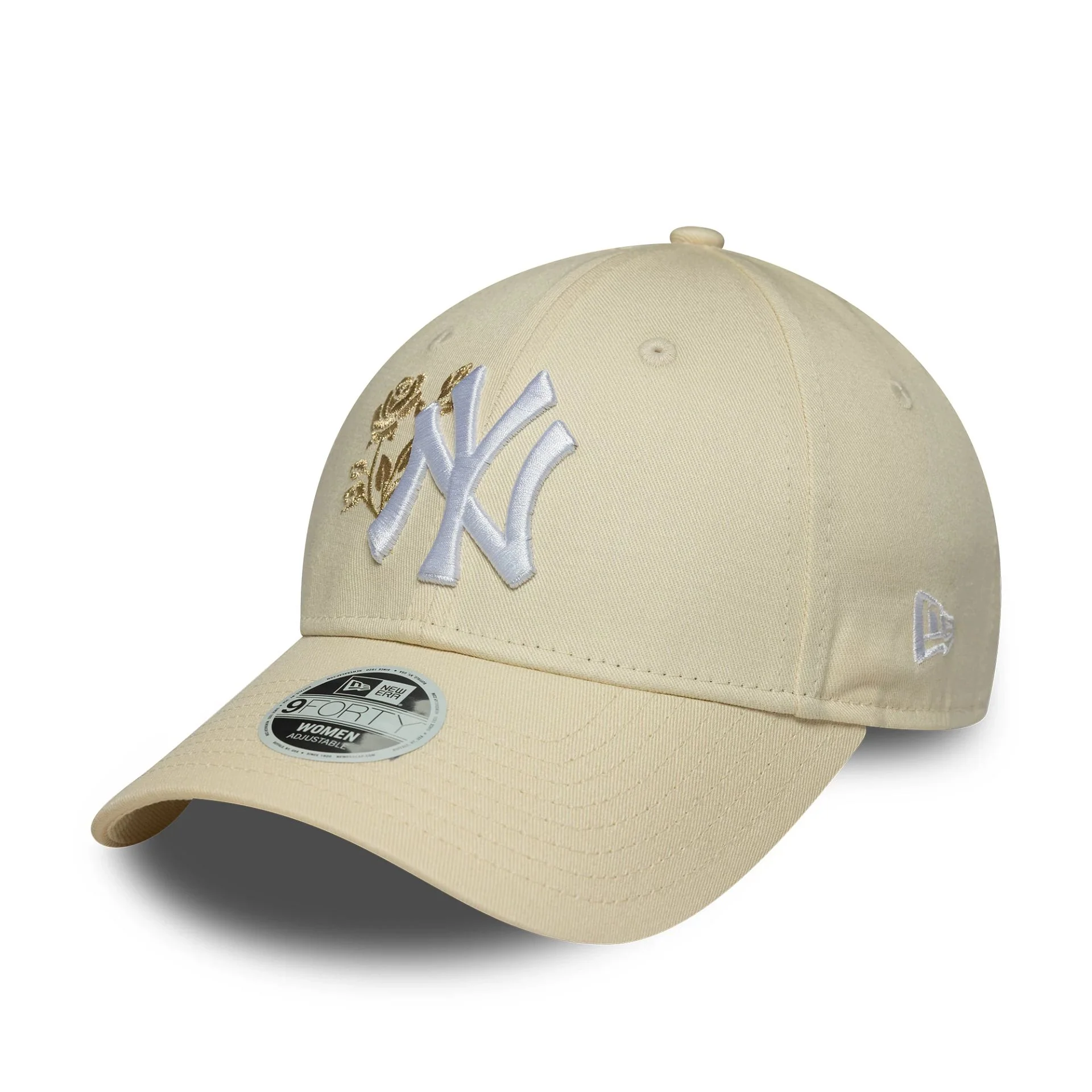 New York Yankees Womens MLB Rose Cream 9FORTY Adjustable Cap - Image 5
