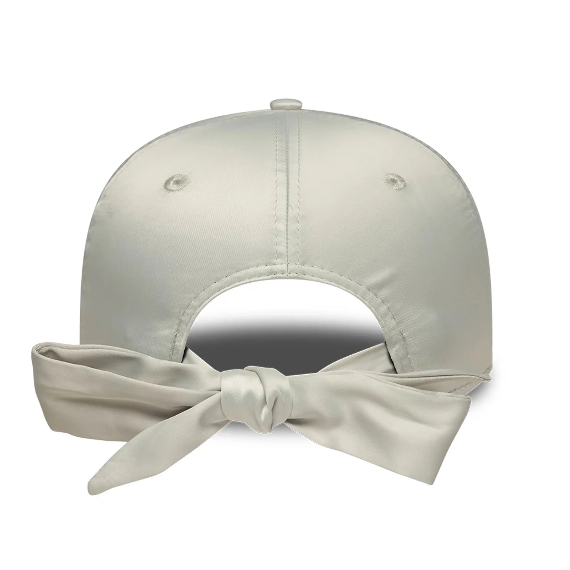 New York Yankees Womens MLB Satin Bow Back Grey 9FORTY Adjustable Cap - Image 3