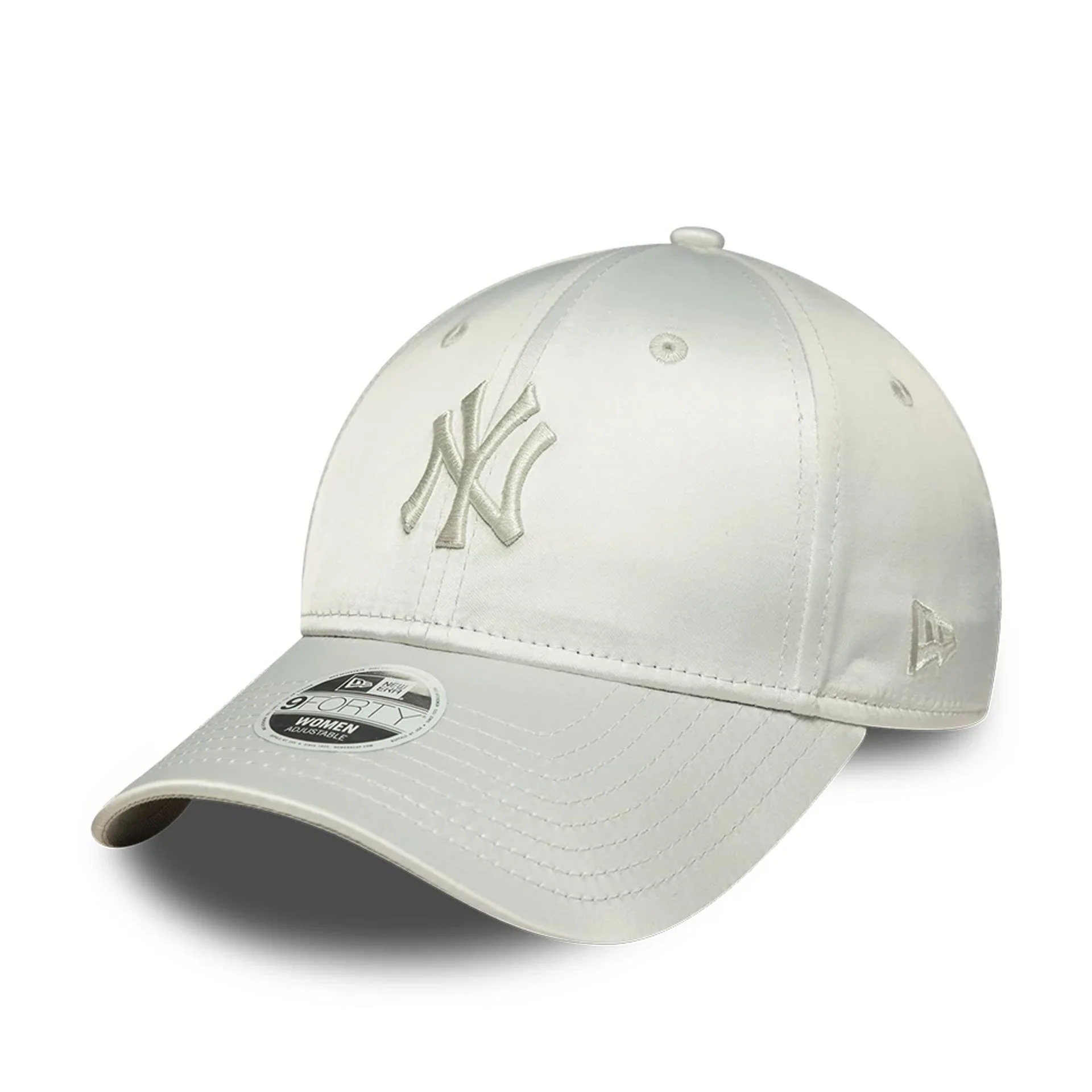New York Yankees Womens MLB Satin Bow Back Grey 9FORTY Adjustable Cap - Image 4