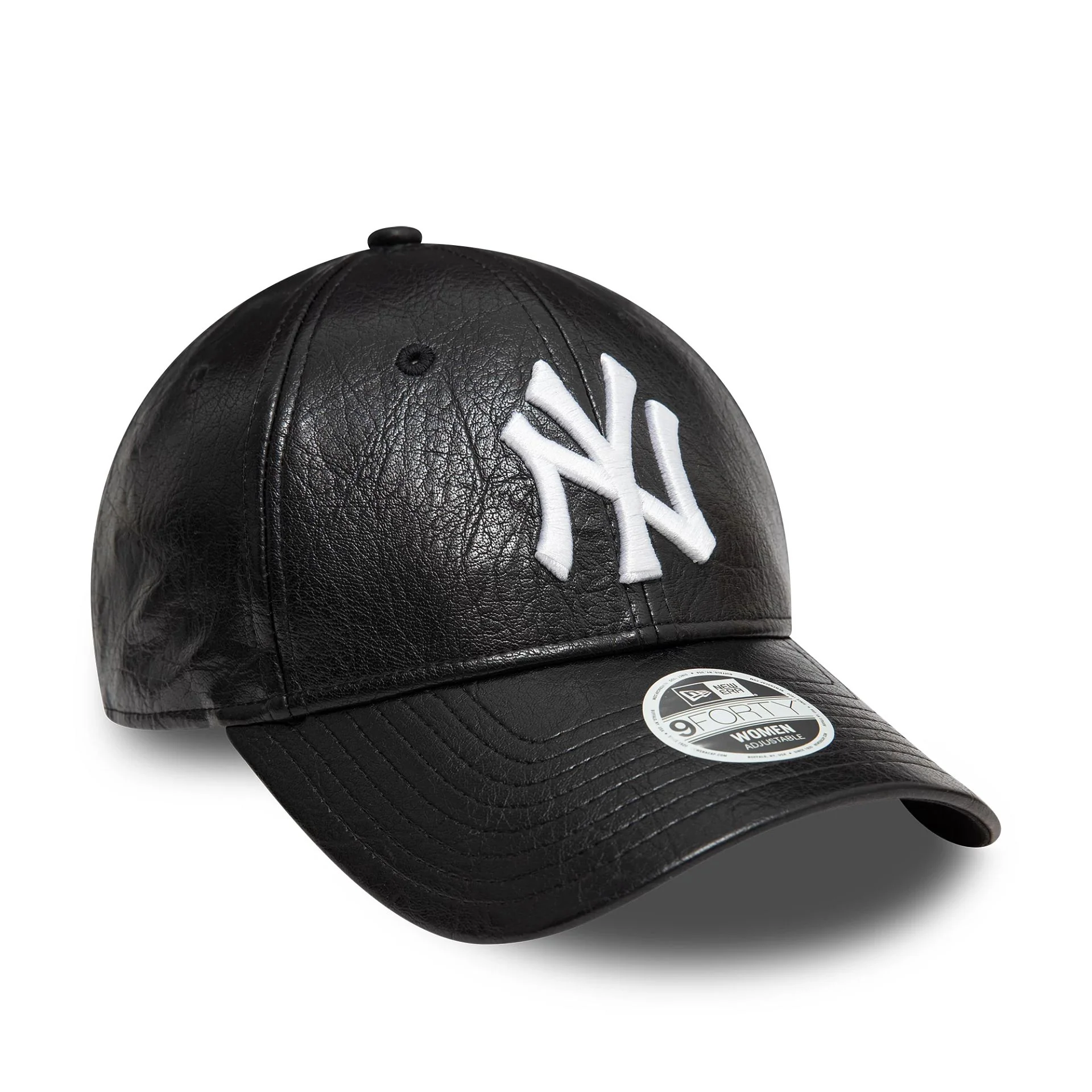 New York Yankees Womens PU Black 9FORTY Adjustable Cap - Image 3