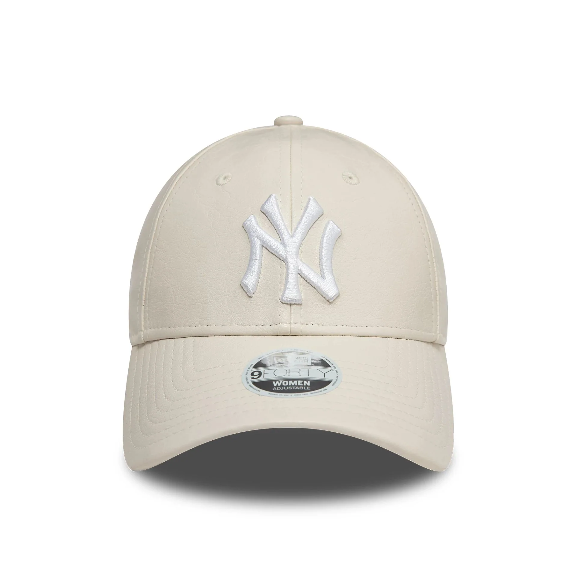 New York Yankees Womens PU Cream 9FORTY Adjustable Cap - Image 2