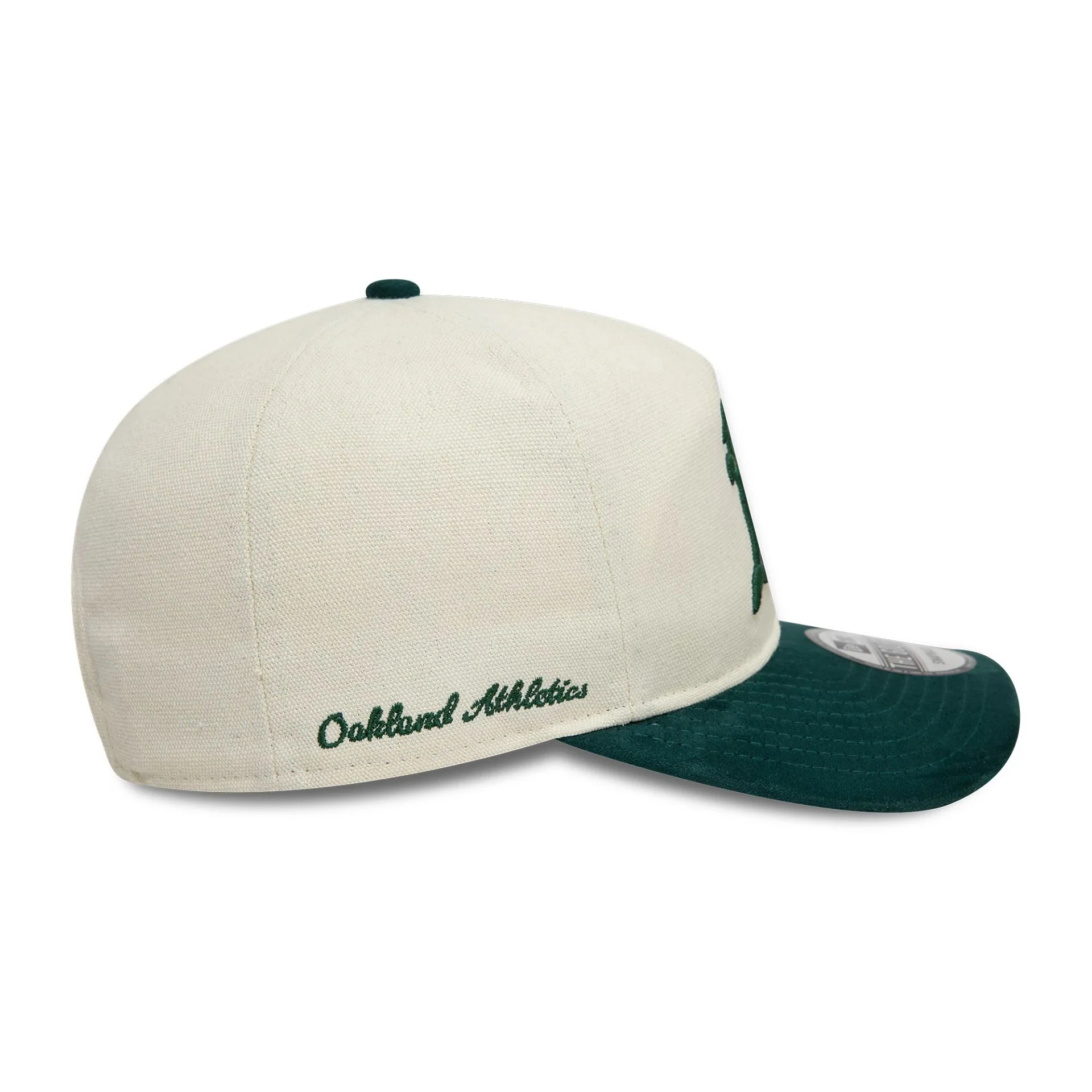 Oakland Athletics Script Precurved Cream Golfer Adjustable Cap - Image 5