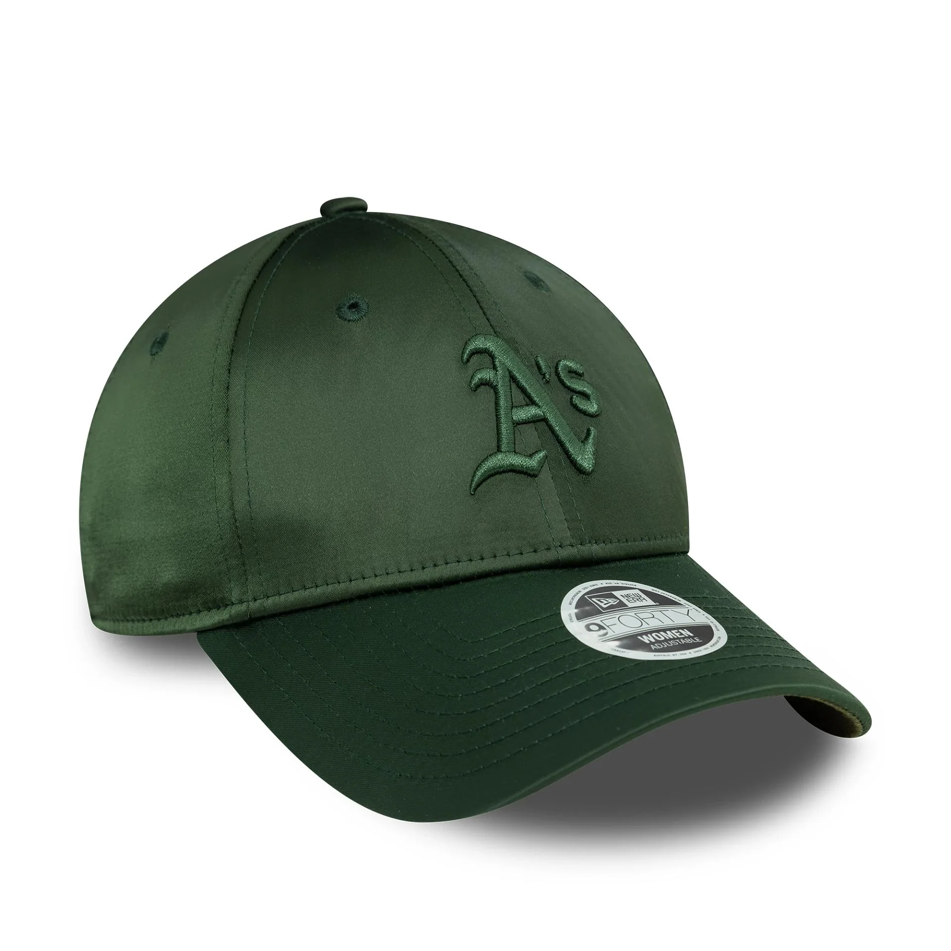Oakland Athletics Womens Satin Dark Green 9FORTY Adjustable Cap - Image 3