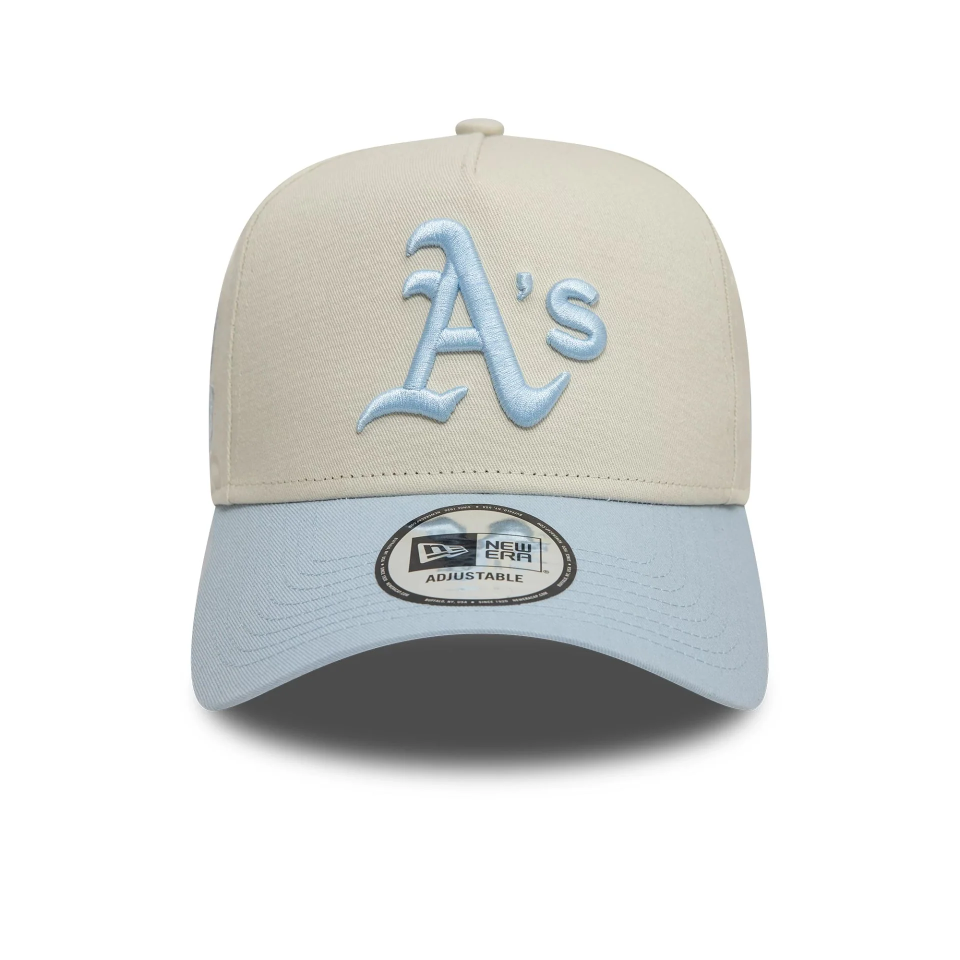 Oakland Athletics World Series Patch Cream 9FORTY A-Frame Adjustable Cap - Image 2