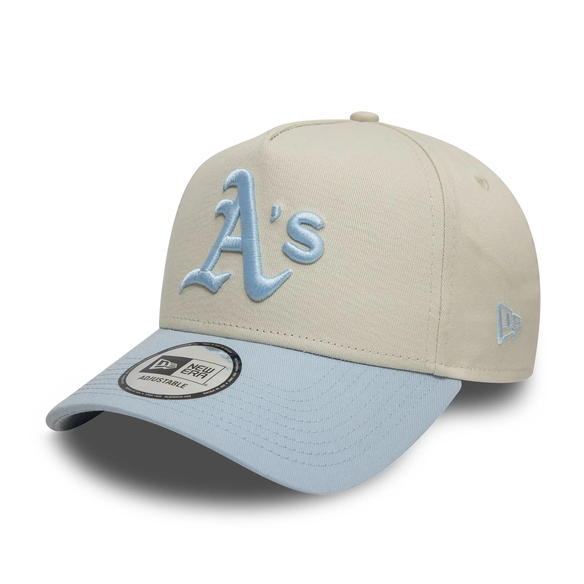 Oakland Athletics World Series Patch Cream 9FORTY A-Frame Adjustable Cap - Image 3