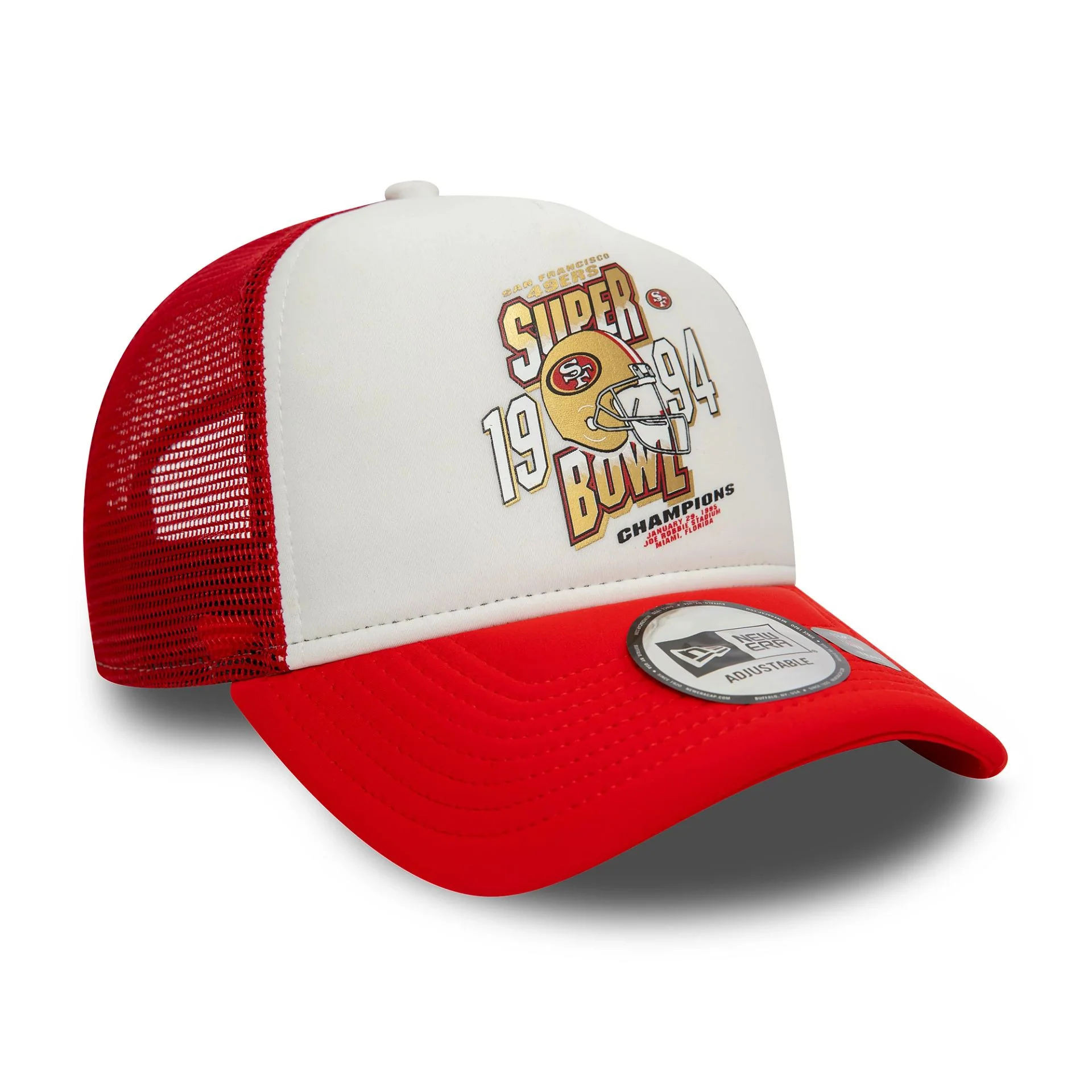 San Francisco 49ers Super Bowl Red 9FORTY A-Frame Trucker Adjustable Cap - Image 3