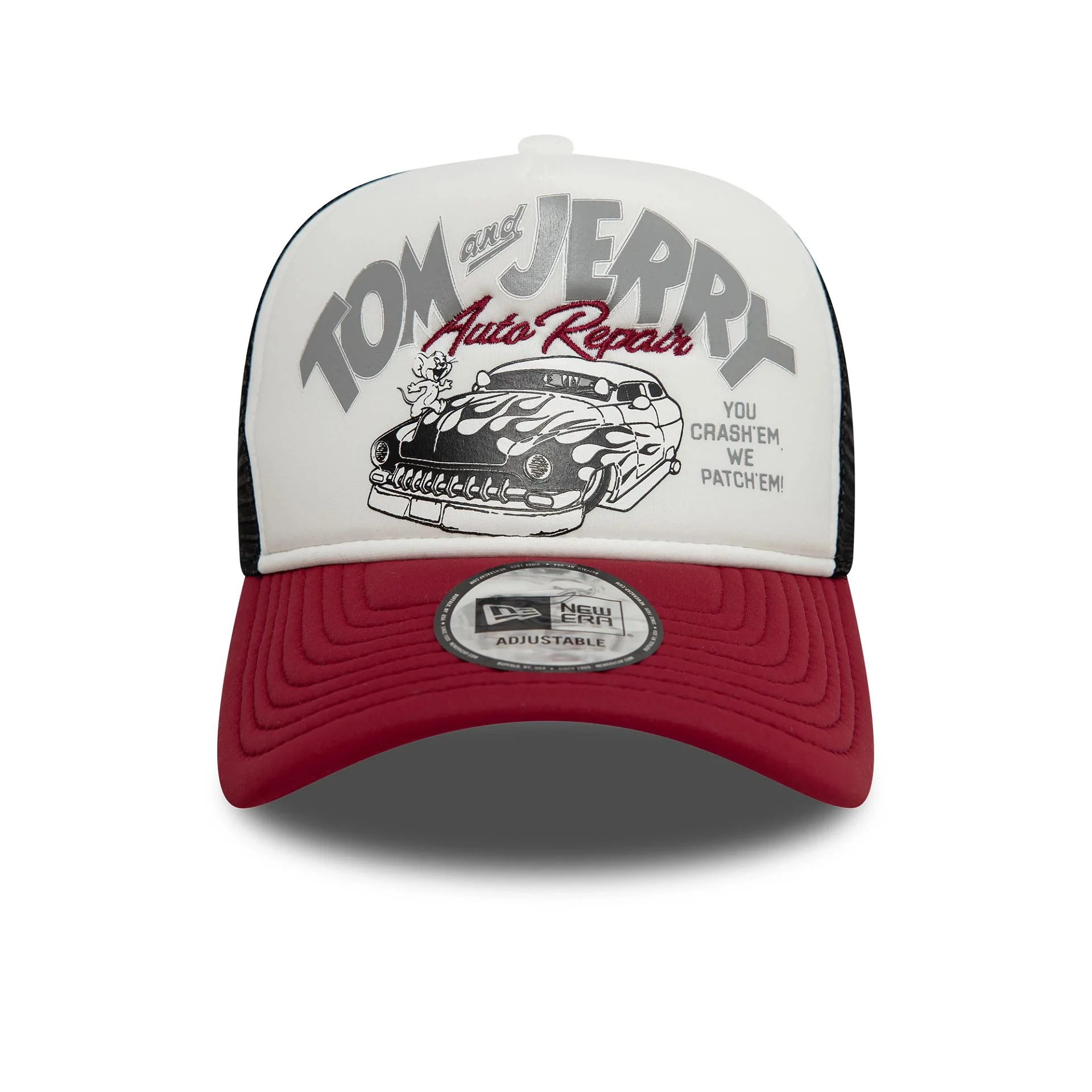 Tom & Jerry White 9FORTY A-Frame Trucker Adjustable Cap - Image 2