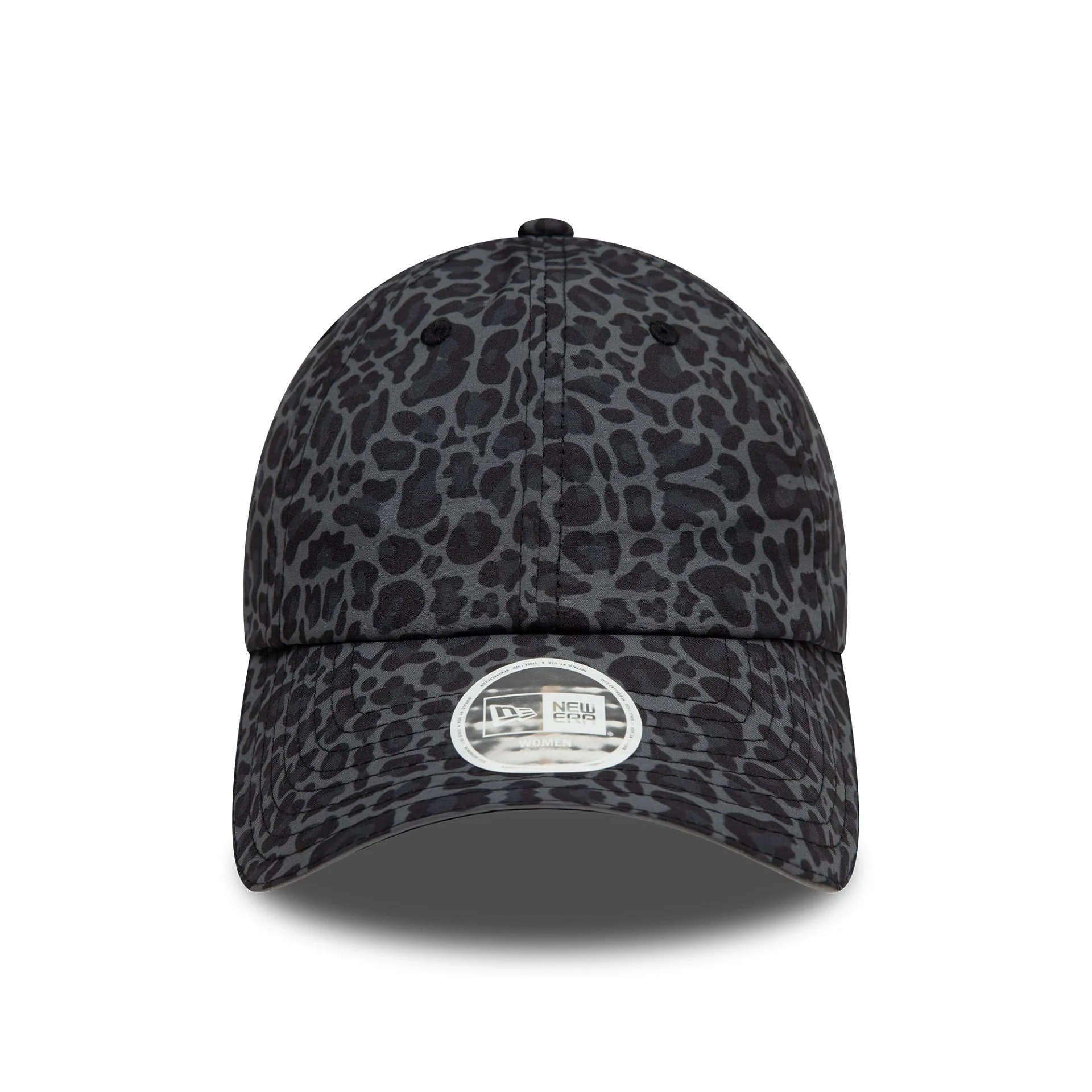 Womens New Era All Over Print Black Leopard Print Open Back Adjustable Cap - Image 3