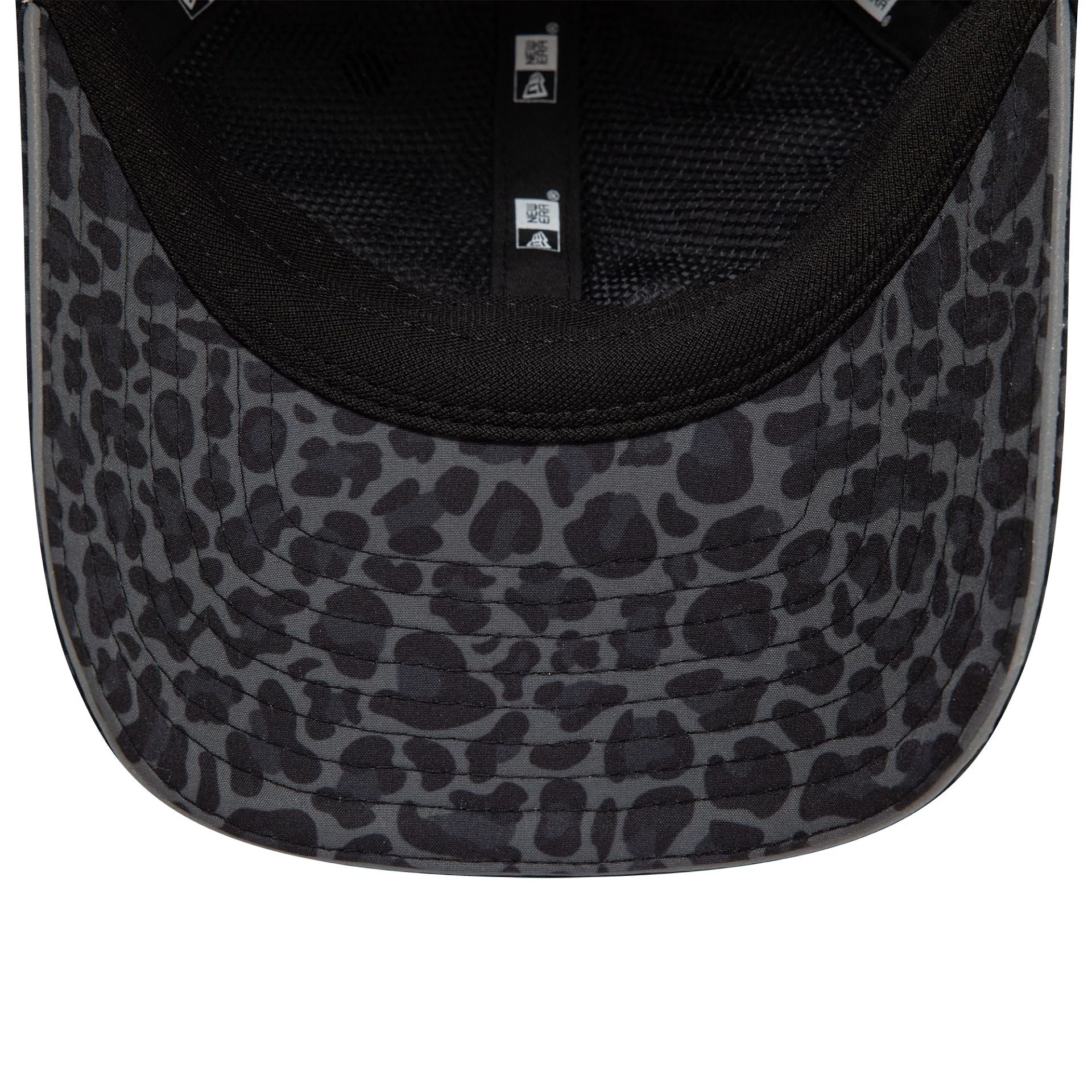 Womens New Era All Over Print Black Leopard Print Open Back Adjustable Cap - Image 5
