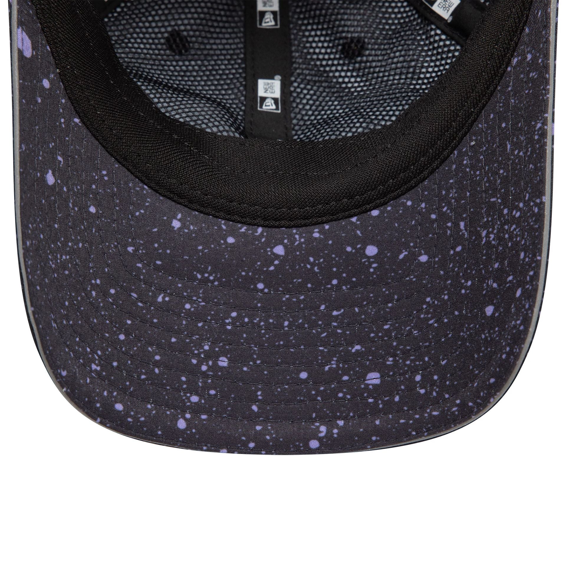 Womens New Era All Over Print Black Open Back Adjustable Cap - Image 5