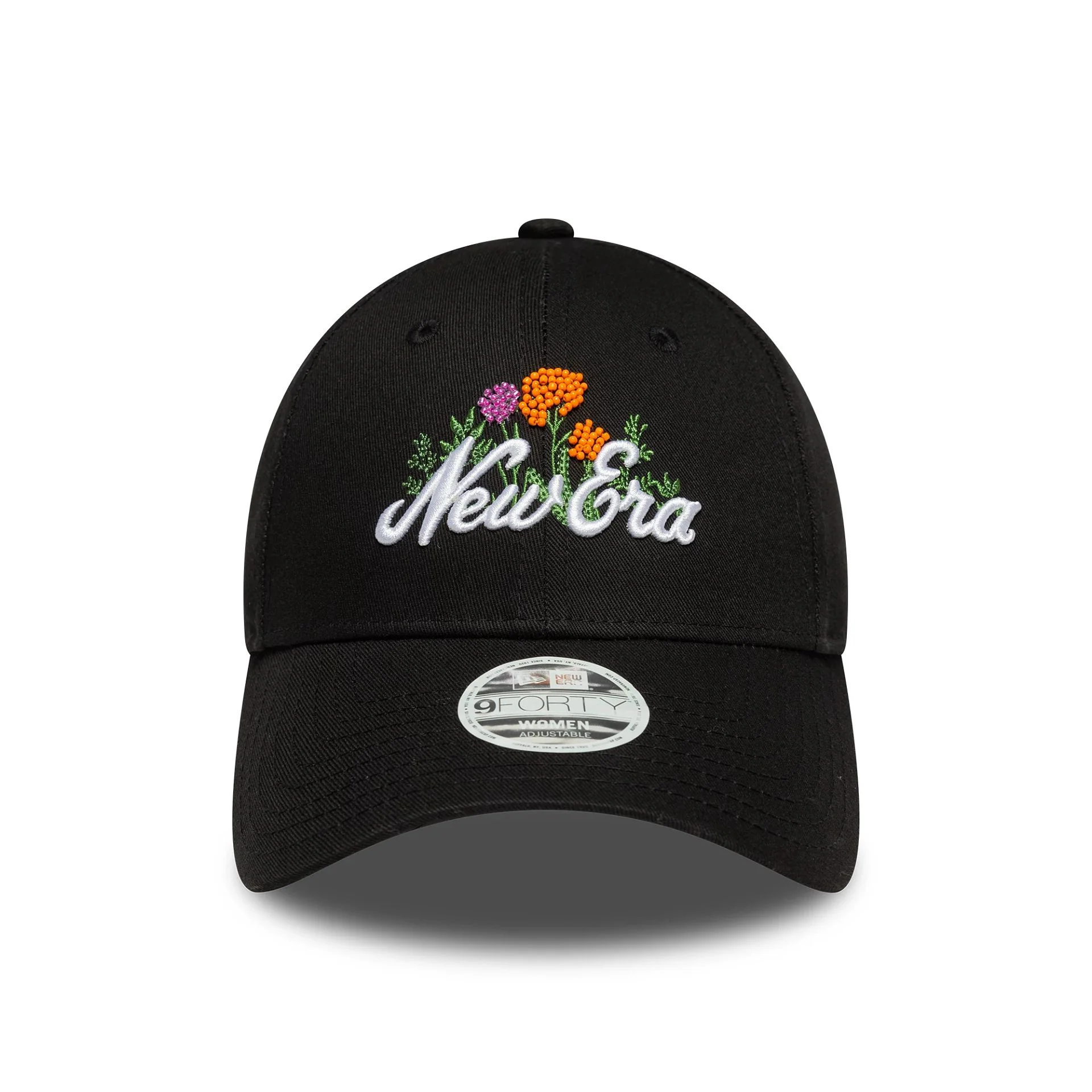 Womens New Era Beaded Black 9FORTY Adjustable Cap - Image 2