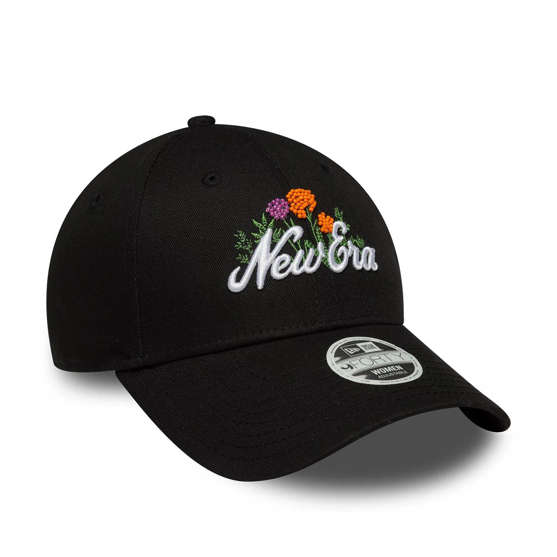 Womens New Era Beaded Black 9FORTY Adjustable Cap - Image 3