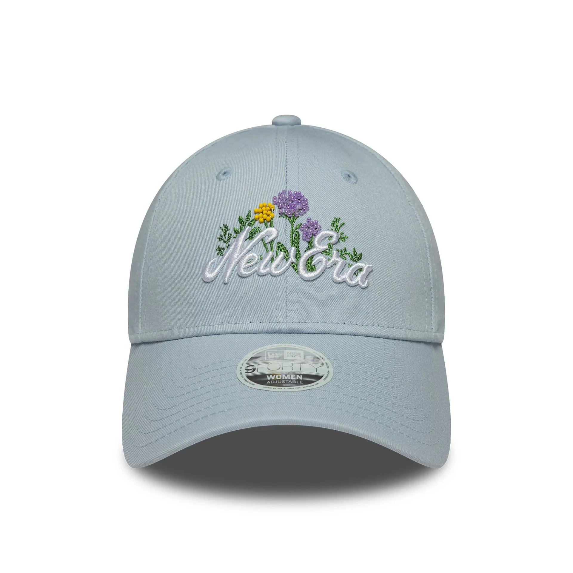 Womens New Era Beaded Pastel Blue 9FORTY Adjustable Cap - Image 2