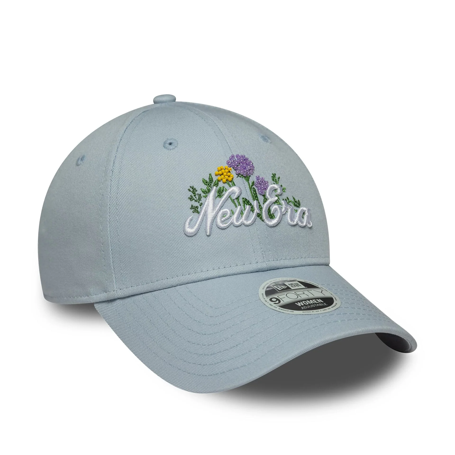 Womens New Era Beaded Pastel Blue 9FORTY Adjustable Cap - Image 3